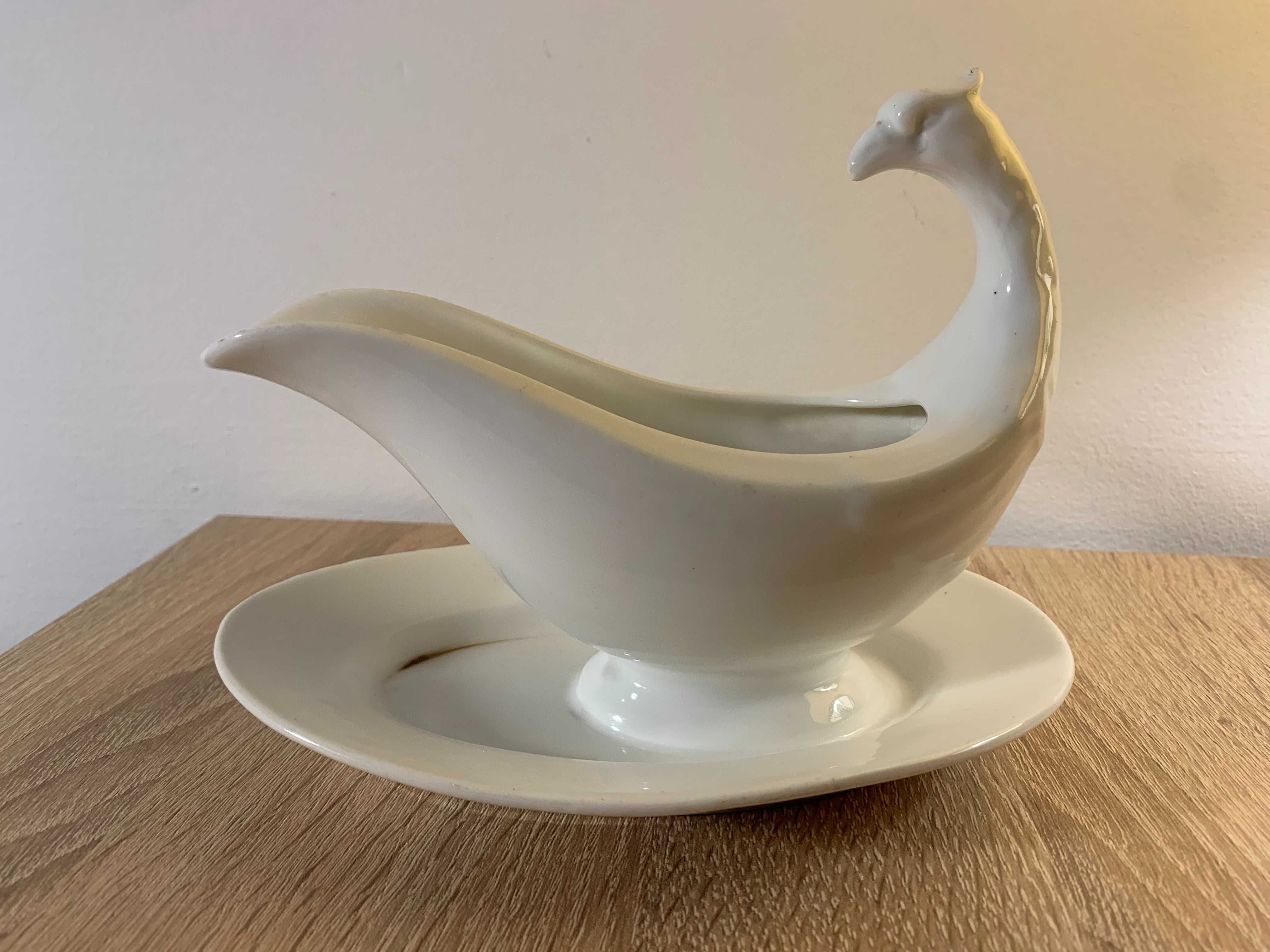 Sosjerka porcelanowa orzeł C.T. Carl Tielsch 2455, antyk