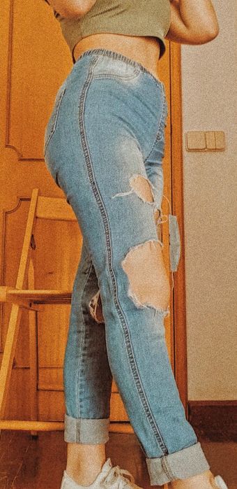 calças ganga elástica calzedonia