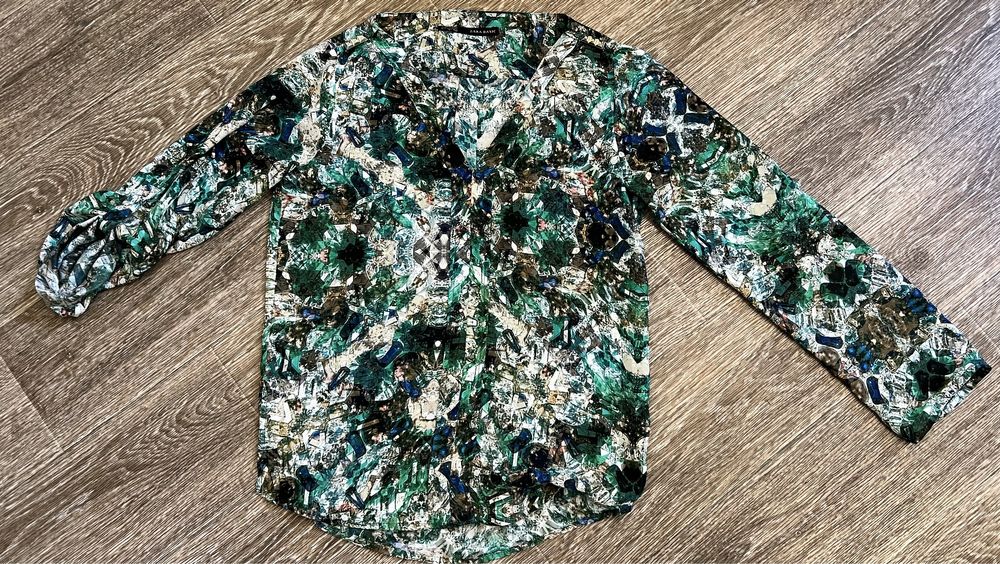 Рубашка Zara Basic S зеленая кофта Зара женская