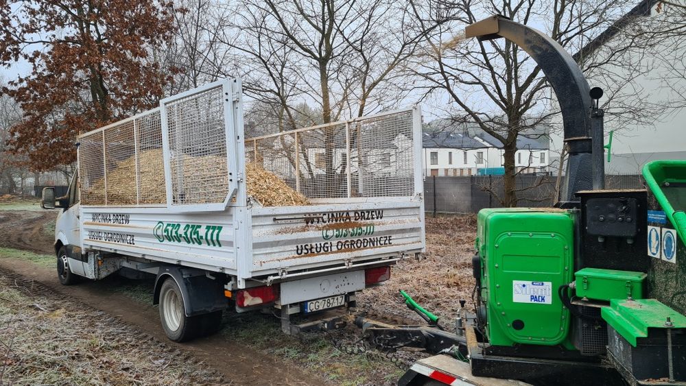 Wycinka drzew przycinanie wywóz gałęzi Rębak karczowanie terenów