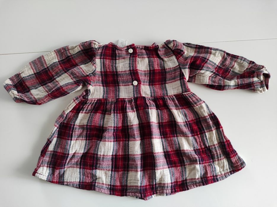 Sukienka z bawełnianego muślinu h&m r68