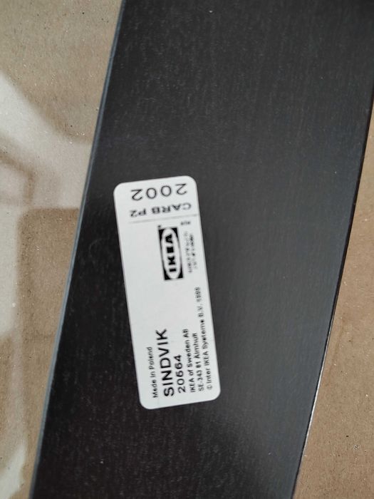 Szklany front Ikea Sindvik 20564  czarna ramka
