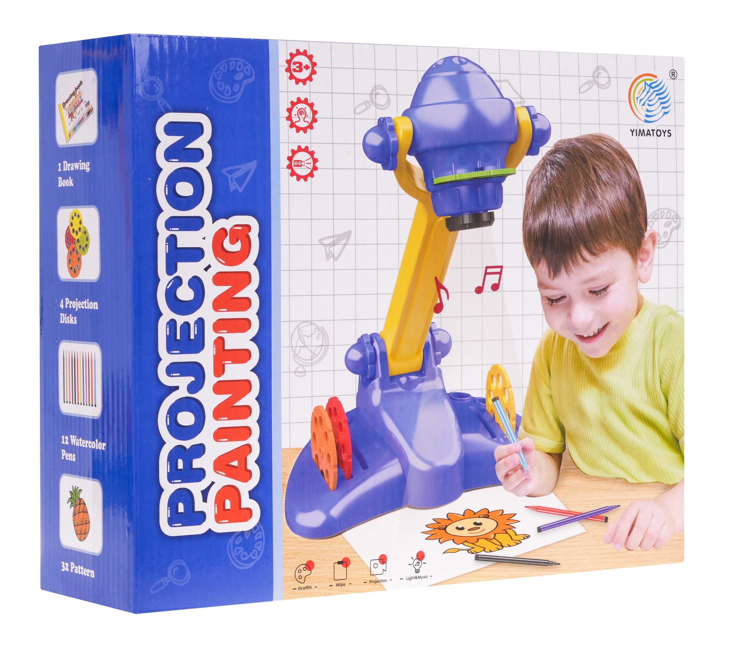 Projektor Do Rysowania dla dzieci  3+ Akcesoria