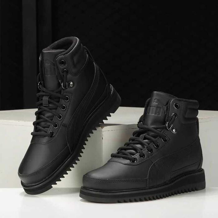 Оригінал! Жіночі шкіряні зимові черевики хайтопи Puma Desierto V2 V3