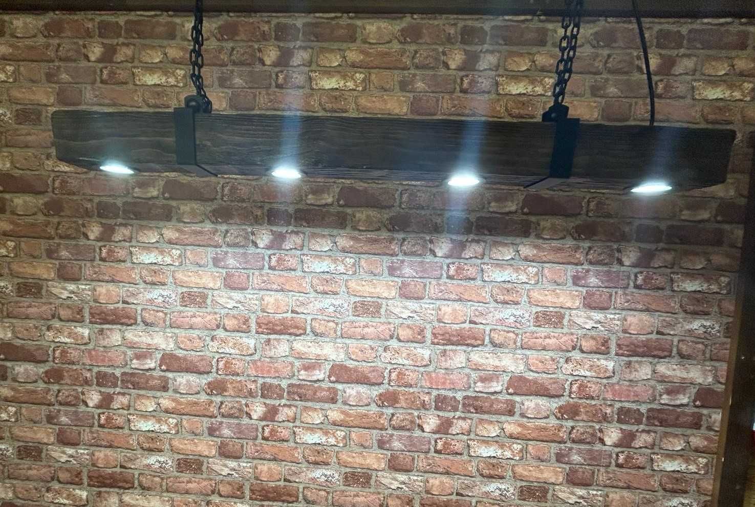 Lampa wisząca drewniana belka LOFT