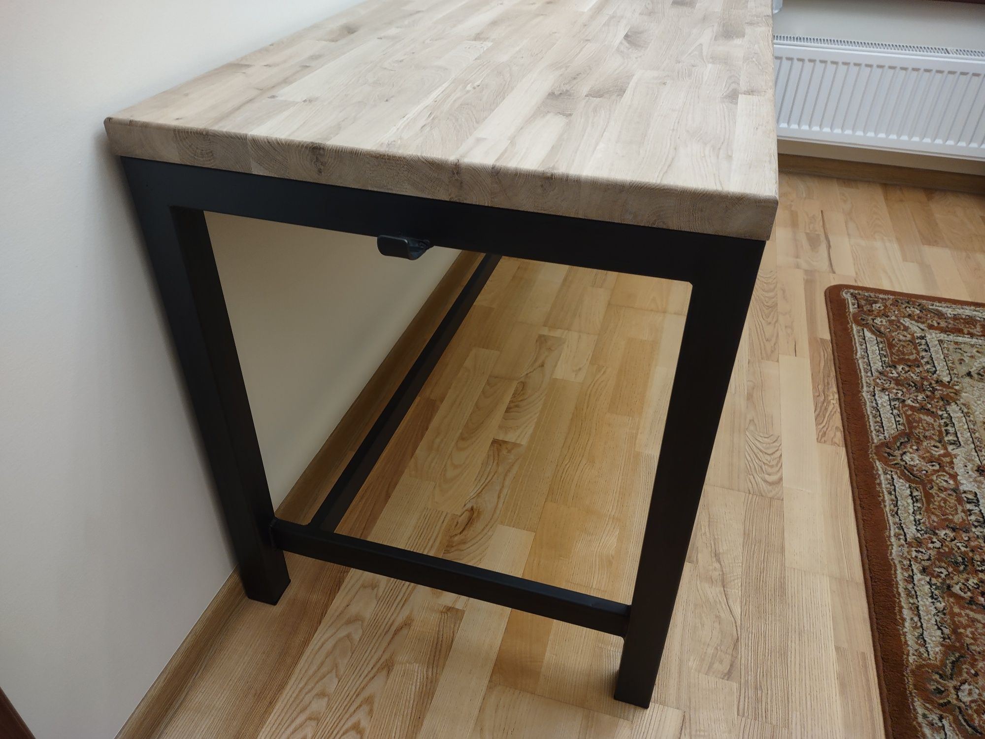 Biurko gamingowe loft stal + lity dąb NOWE!!!