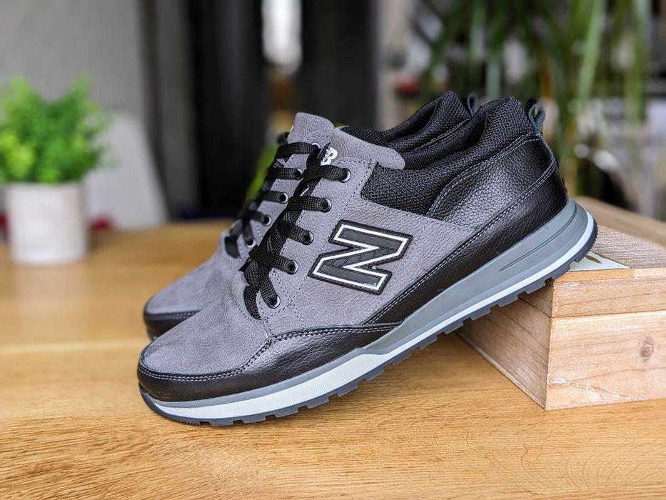 Чоловічі кросівки шкіра New Balance Весна Мужские кожаные кроссовки