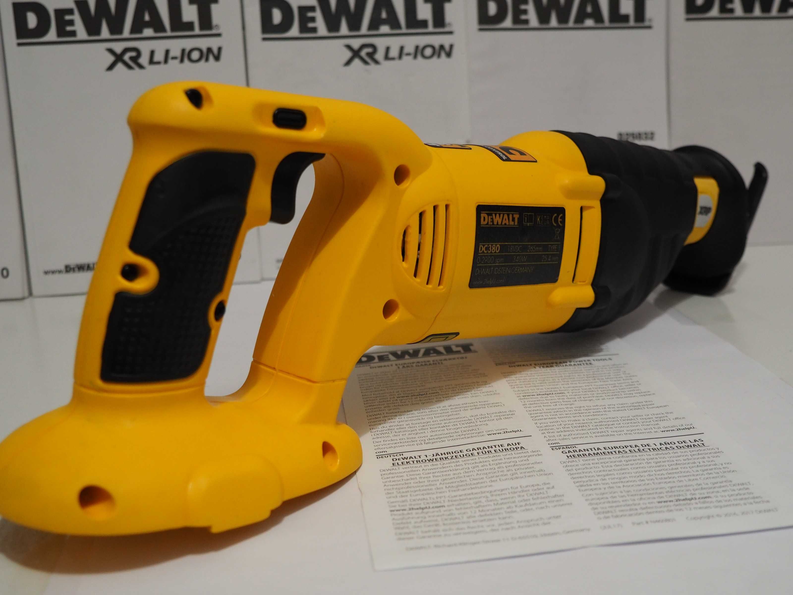 Pila szablasta DEWALT DC 380 bez bateria 18v Ni-CD,NI-MH bti berner