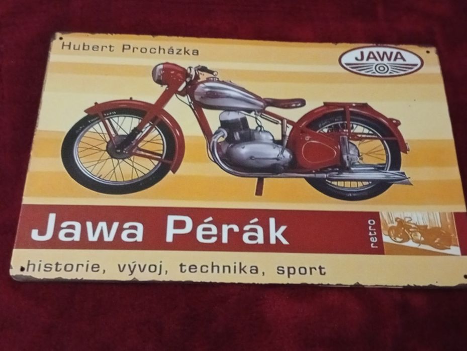 Tablica metalowa do powieszenia Jawa Perak 30x20 cm pogięta