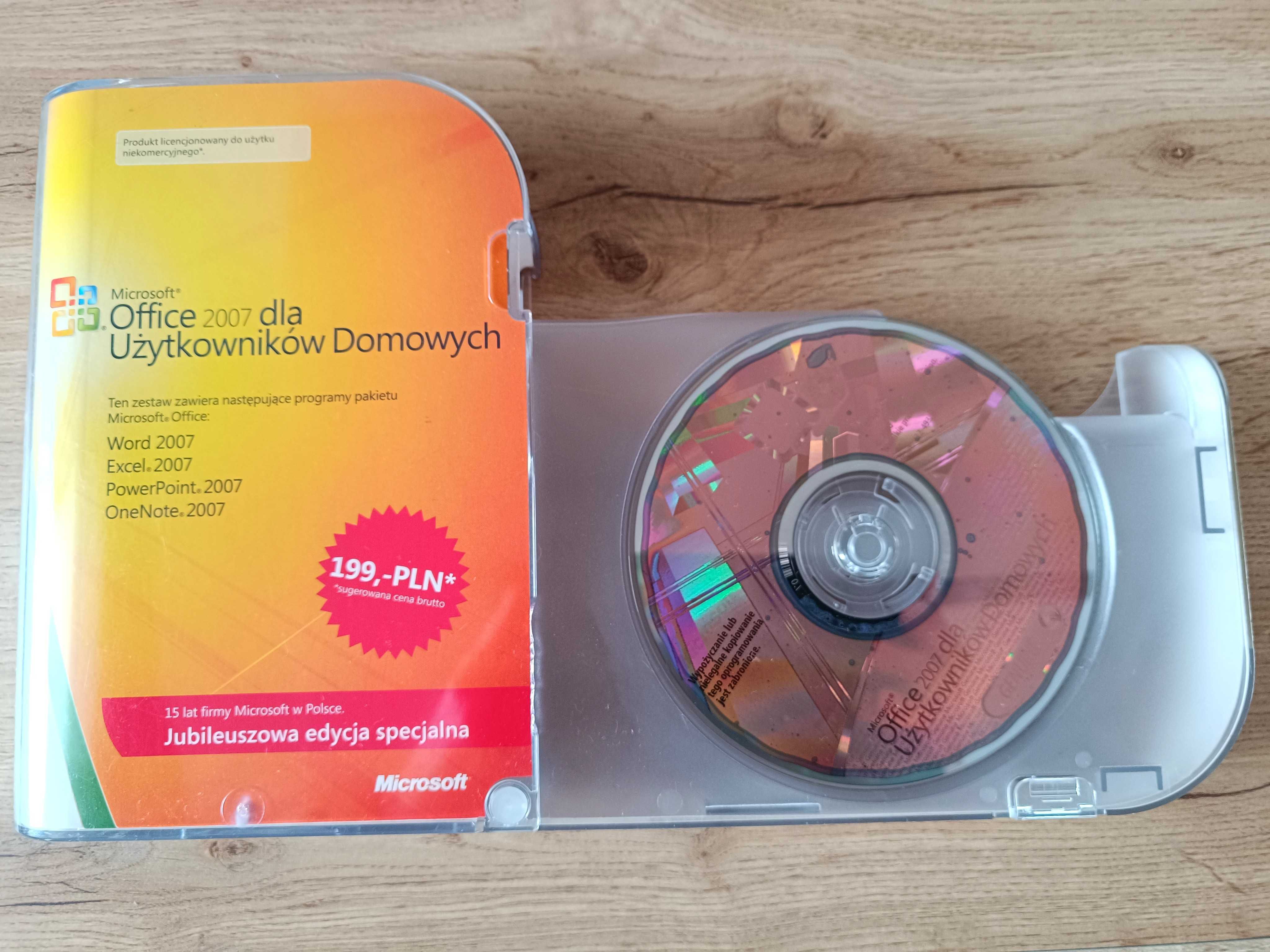 OFFICE 2007, 3 x pc,  box, pl, licencja wieczysta, edycja specjalna