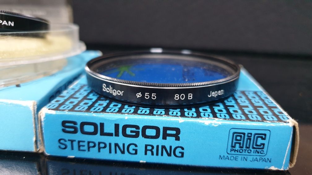 Soligor Filter 55 mm  made in Japan. Filtry fotograficzne.