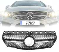 GRELHA DIANTEIRA PARA MERCEDES CLASSE CLA W117 13-16 LOOK DIAMOND PRETO