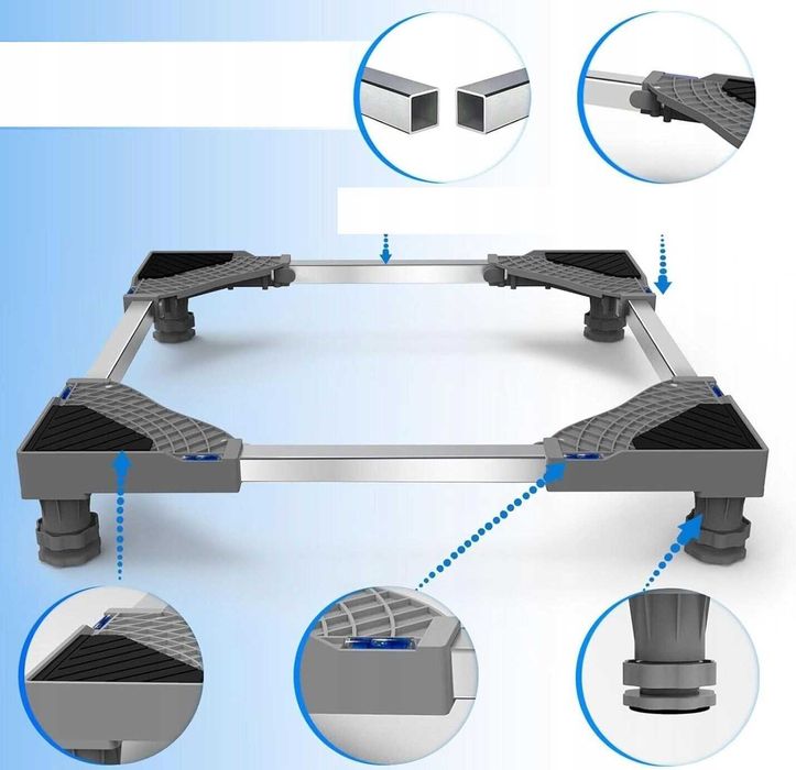 Podstawa pod pralkę, lodówkę antywibracyjna regulowane nóżki do 200 kg