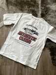 Biały t-shirt napisy bawełna