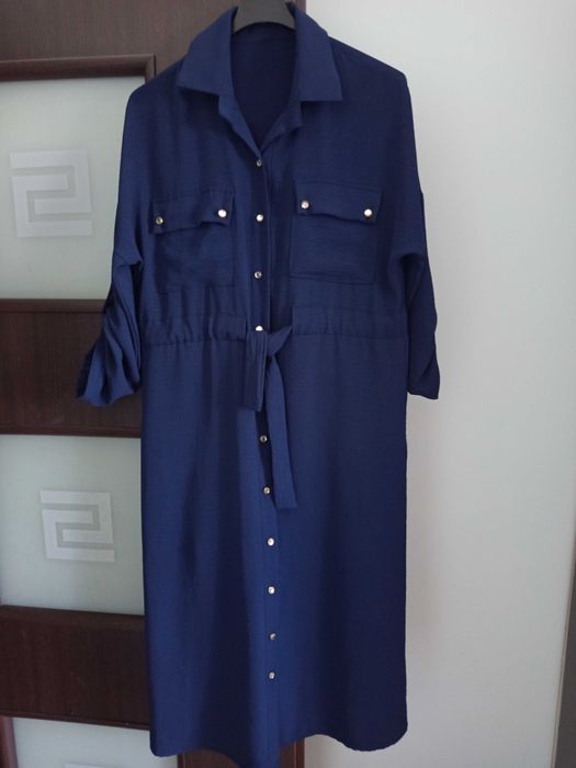 Sukienka granatowa 3/4 M/L