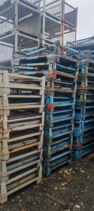 Kosz siatkowy kosz gitterbox metal drewno malowane kosze paleta paley