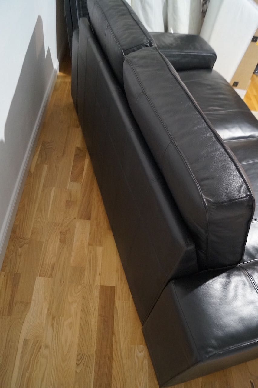 Sofa skorzana 2 os. skóra naturalna BDB stan czarna IKEA Kivik