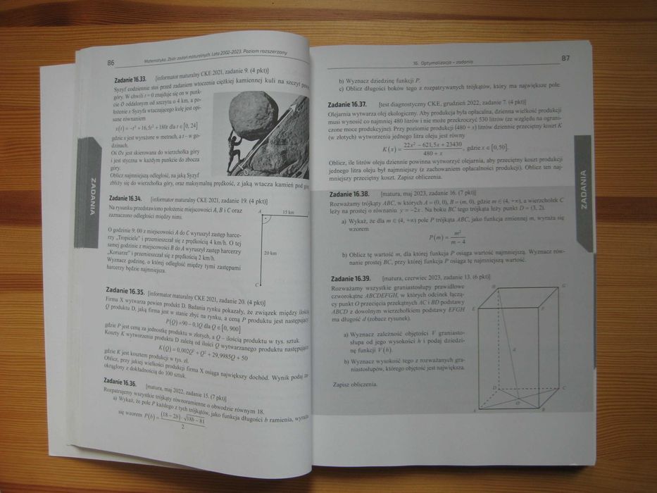 Matematyka zbiór zadań maturalnych 2002 -2023 OE rozszerzony jak nowy
