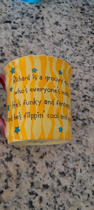 Mugs bubblegum brand with names Matthew e Richard