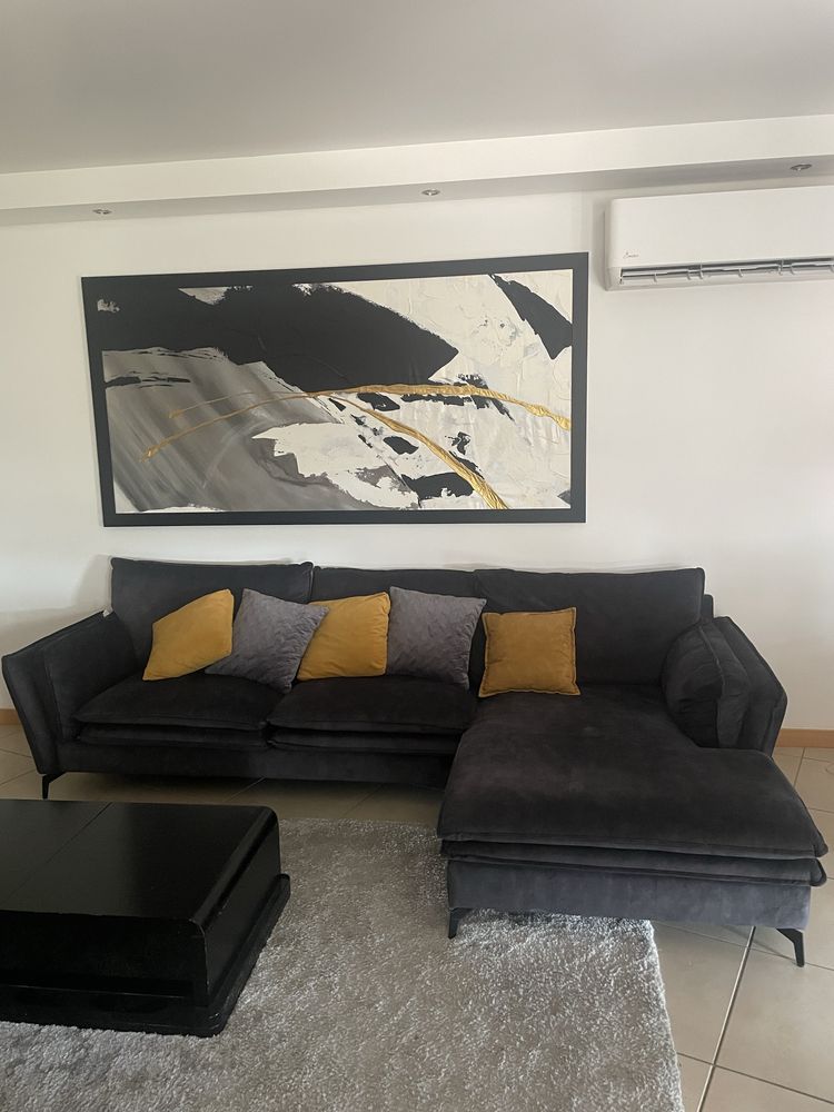 Sofa Chaise long cinzento