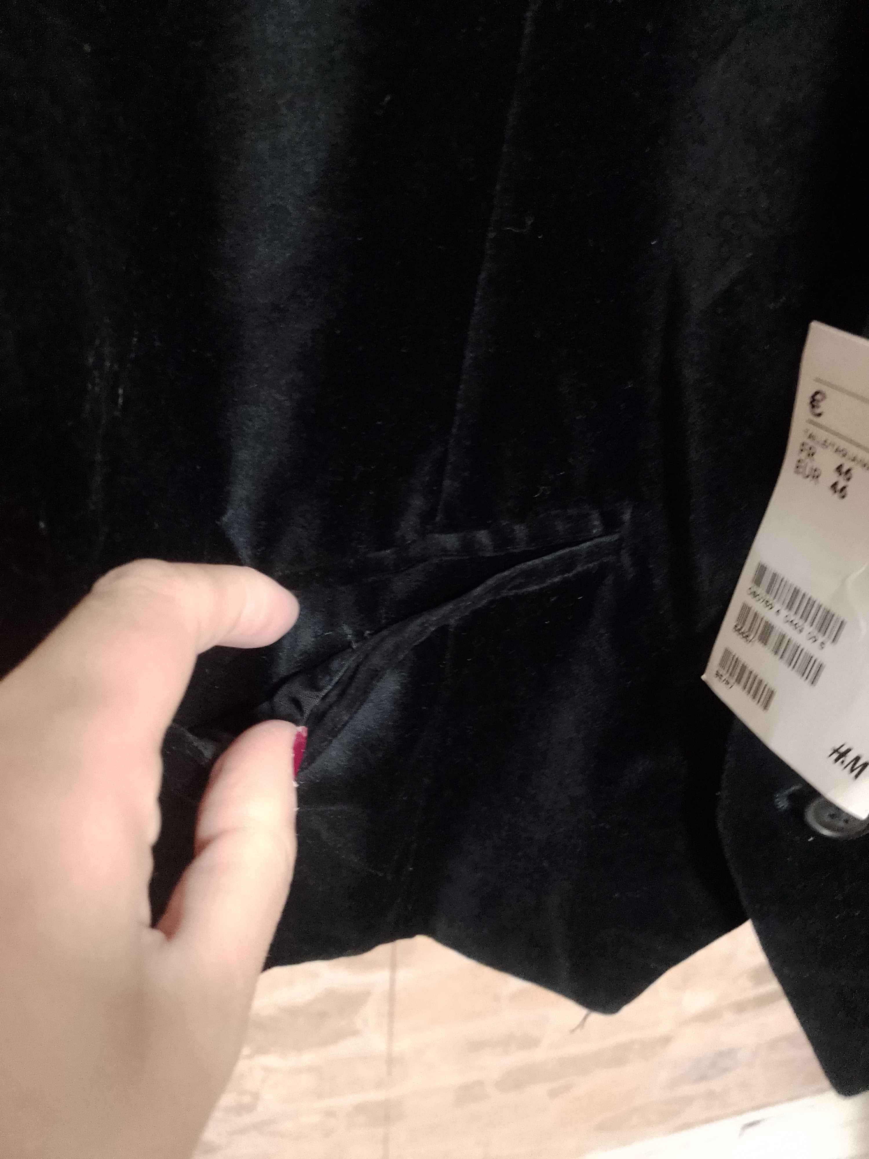 (S) H&M/ Aksamitna kamizelka garniturowa z Londynu, NOWA