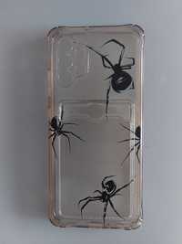Etui case Samsung Galaxy a32 4g pająki z kieszenią na kartę