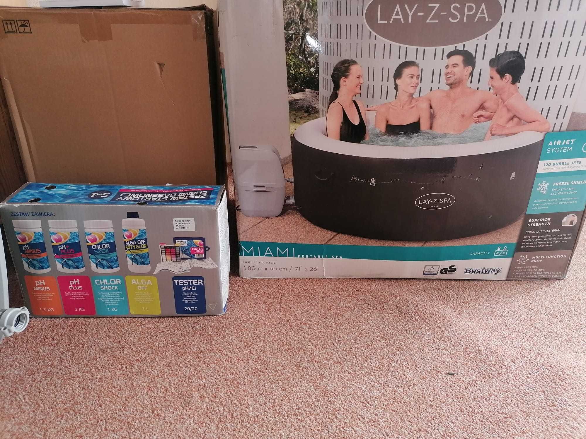 Basen jacuzzi Lay-Z-Spa dmuchany 180 x 66 Miami AirJet z ogrzewaniem
