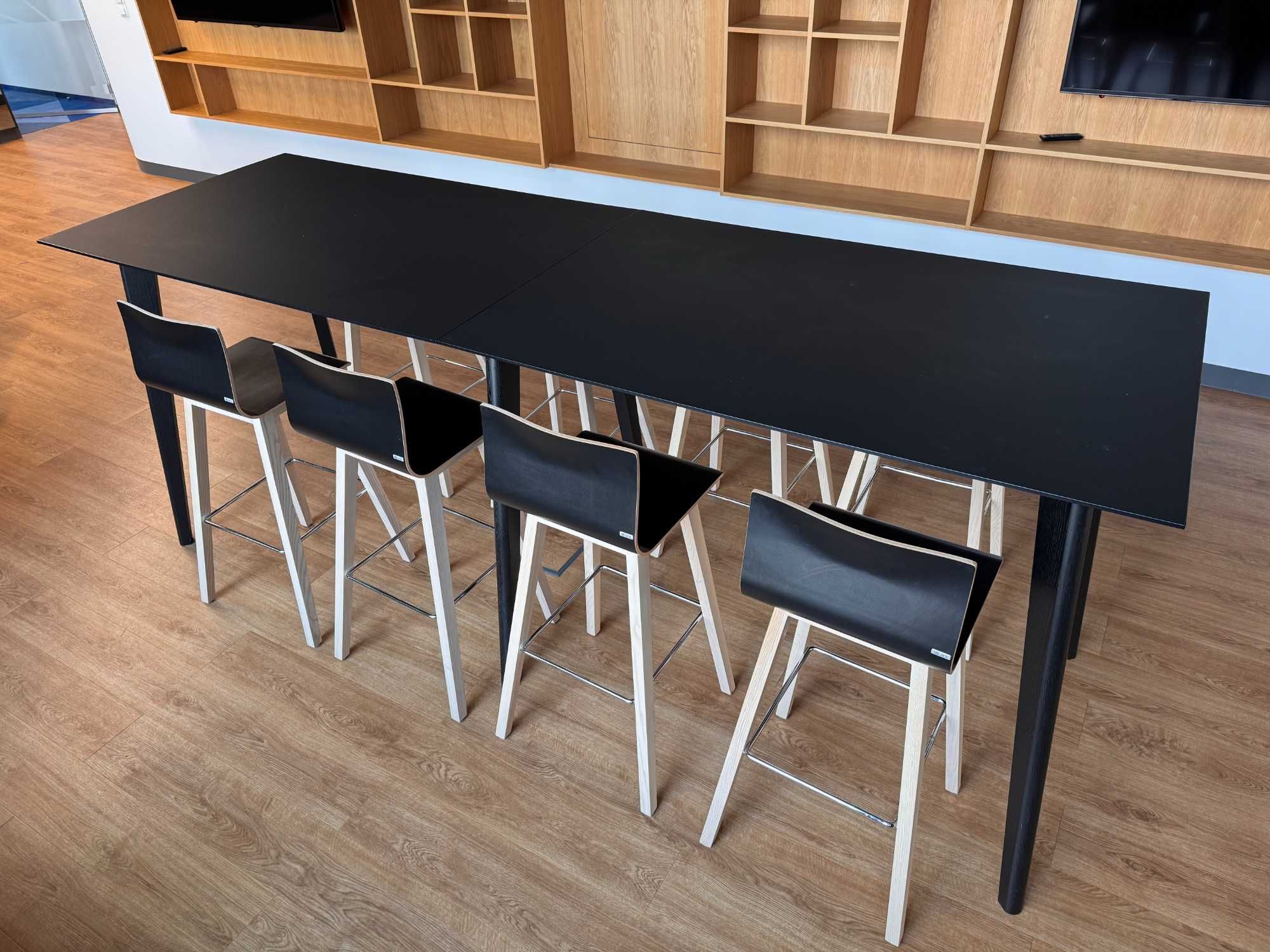 Stół konferencyjny stół drewniany czarny Loft biurko