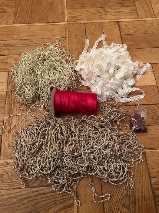 Тесьма кружево бисер одним лотом