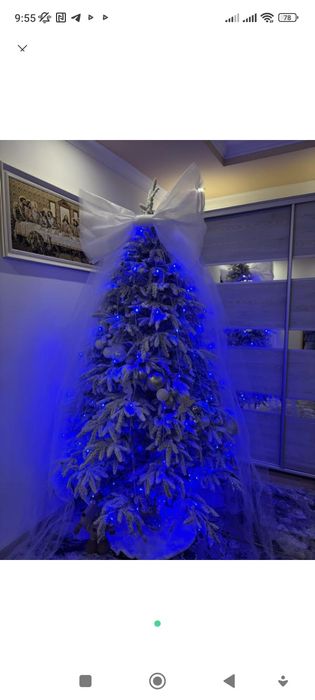 Бант на ялинку, бантик на ялинку, фатіновий бант,бант на ёлку