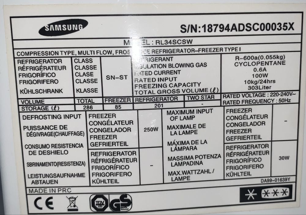 Frigorifico combinado samsung