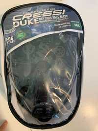 Maska pełnotwarzowa do snorkelingu Cressi DukeDry FullFace black/black