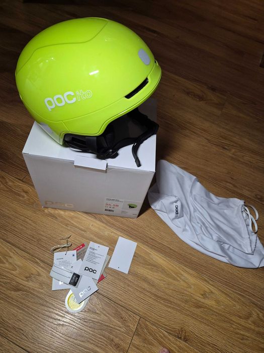 Kask dziecięcy POCito Obex Mips Fluorescent Yellow Green M/L. 55-58cm