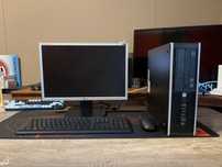 Komputer hp + monitor LG + klawiatura i myszka DEL