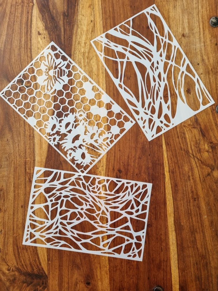 3szt Szablonów, malarski, DIY, scrapbookingu, tynk ozdobny