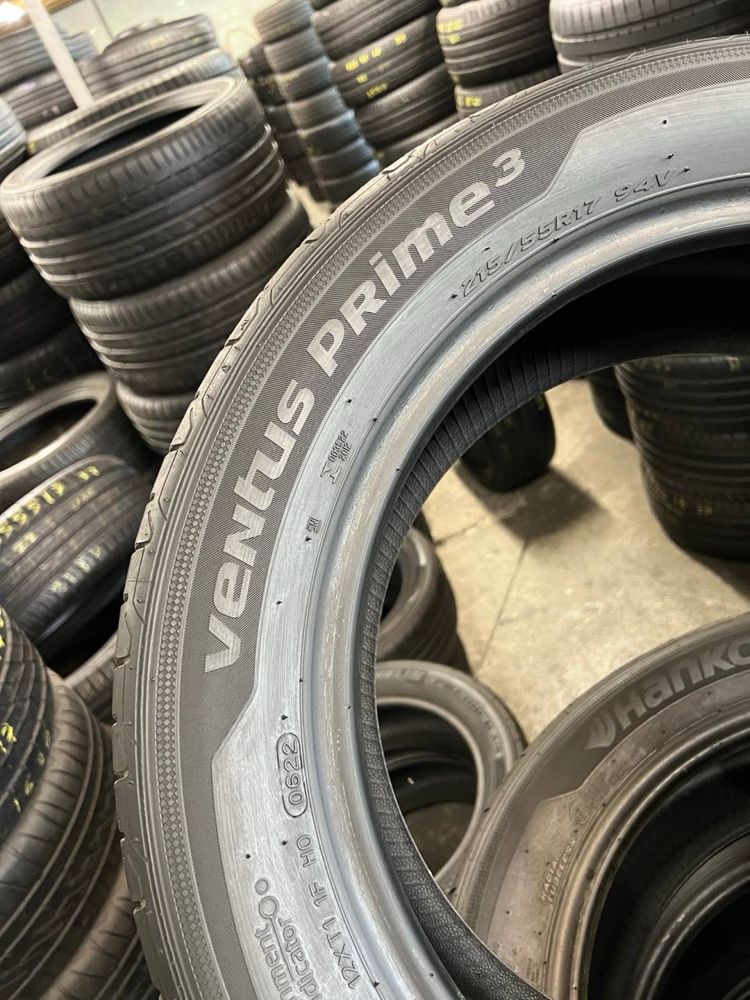 Шини Літні 215х55хR17 HANKOOK Ventus Prime 3 / 4шт / 90%Залишок  2022р