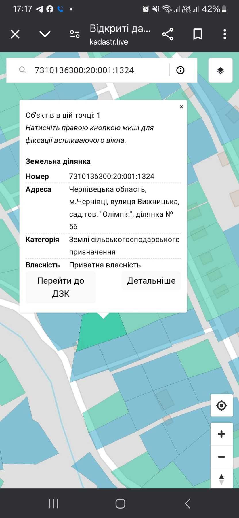 Дачна  ділянка,  Вижницька