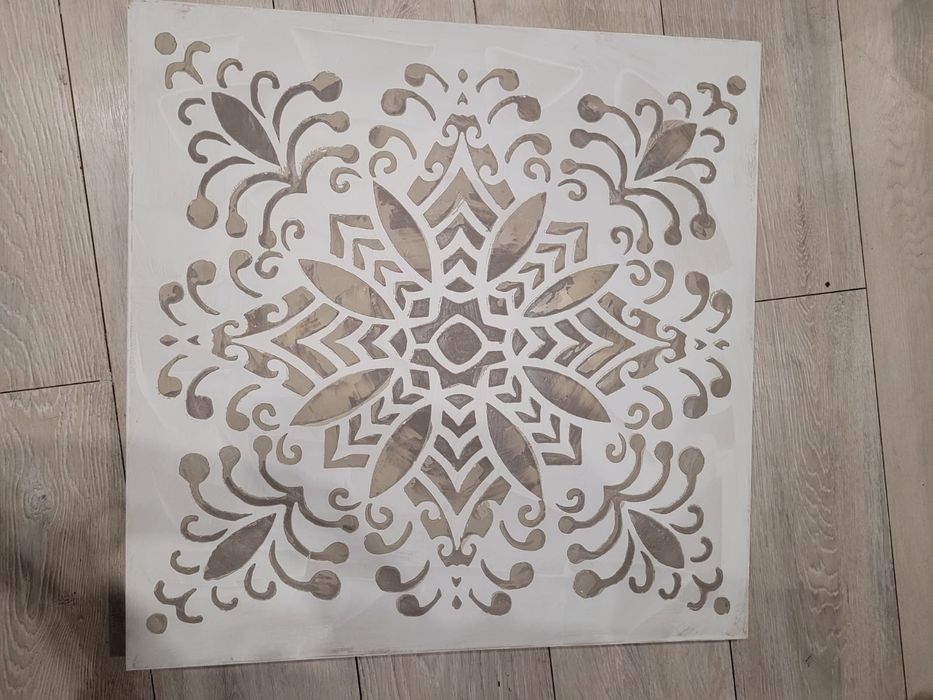 Euro Firany obraz ręcznie malowany kwadrat