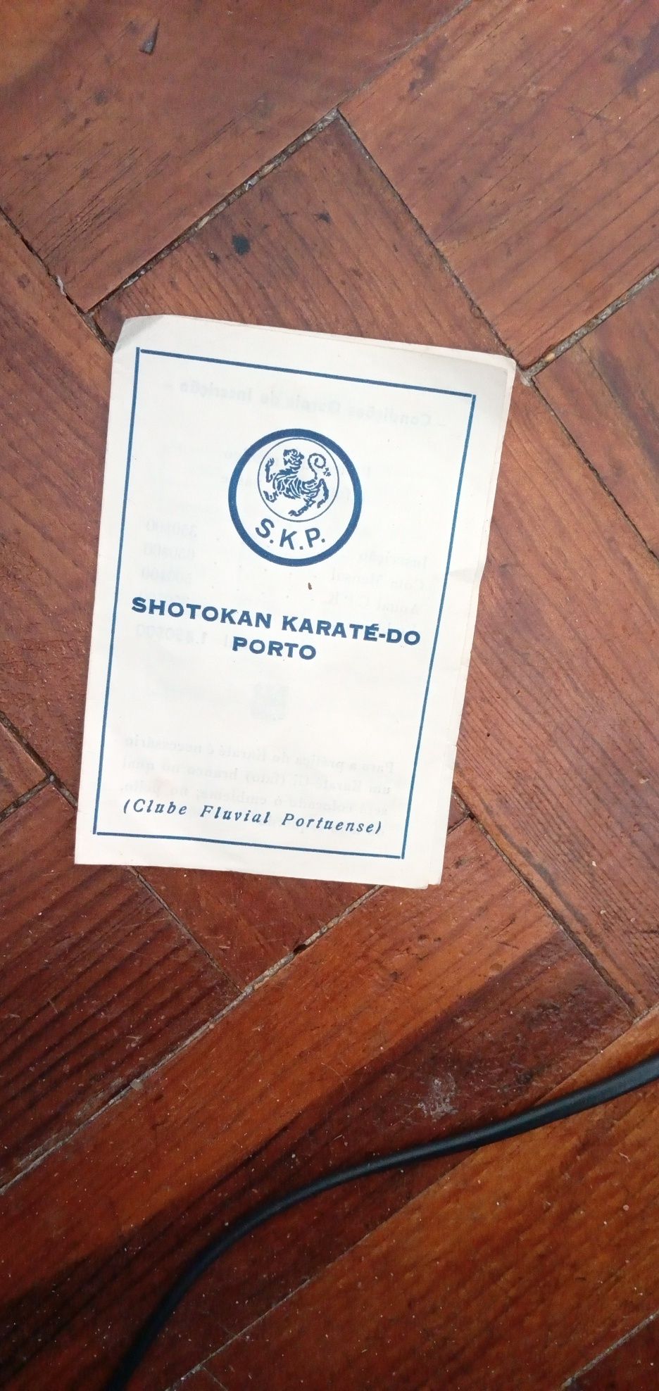 Emblema Karate SKP Vintage -5E-Ficha de inscriçao Karate 80s-2EDesde2E