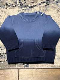 68 74 nutmeg sweter cieniowany niebieski bawełna