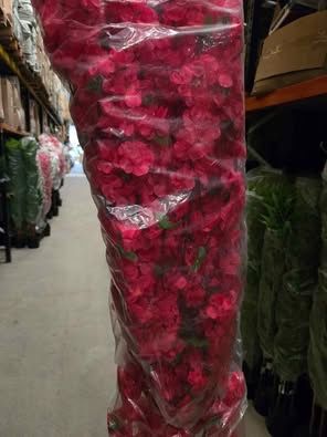 Flores de cerejeiras articiciais vermelhas para decorações