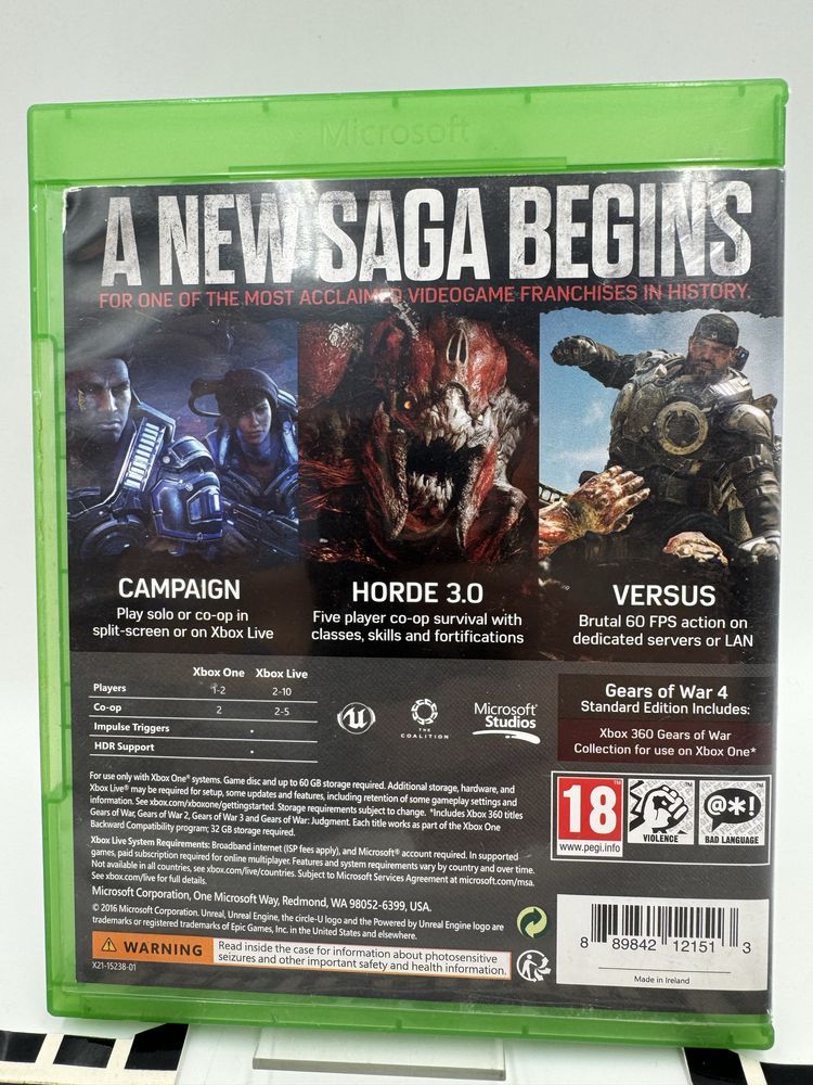 Geara Of War 4 Xbox One Gwarancja