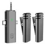 Bezprzewodowy mikrofon 2 szt Lavalier 2.4G 3w1 iPhone Android SLR