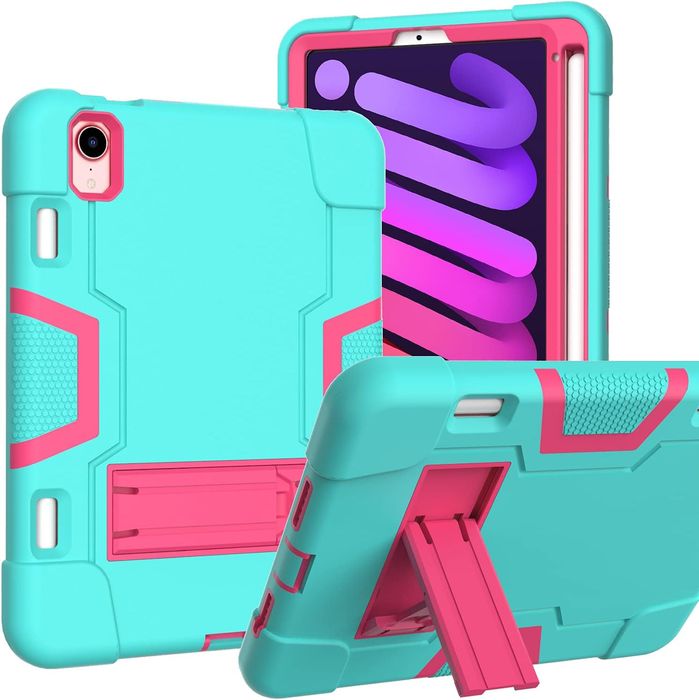 Etui do iPad Mini 6 8.3" z Podstawką i Miejscem na Rysik Miętowe