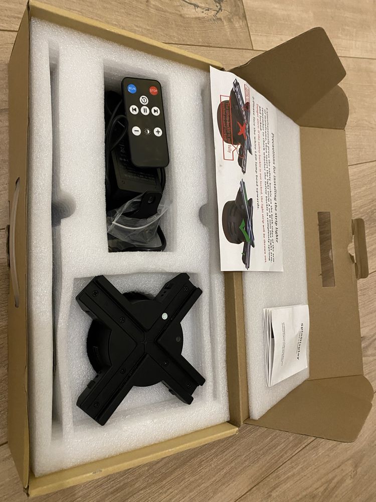 Wentylator z hologramem 3D 25.6 holograficzny projektor WIFI