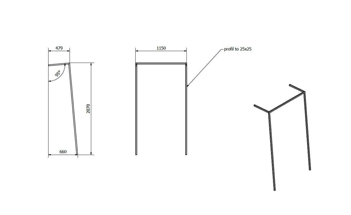 Wieszak LOFT design industrial nowy