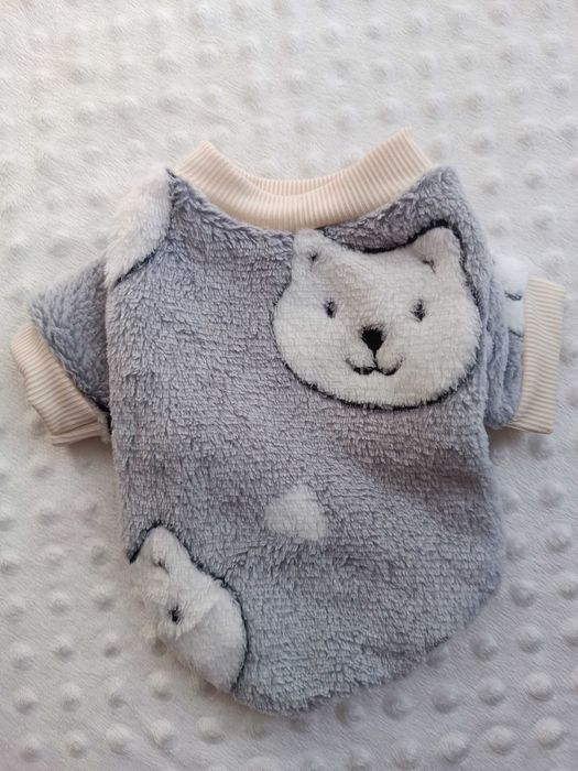 Sweterek w białe misie dla pieska XS S M L XL ubranko dla psa