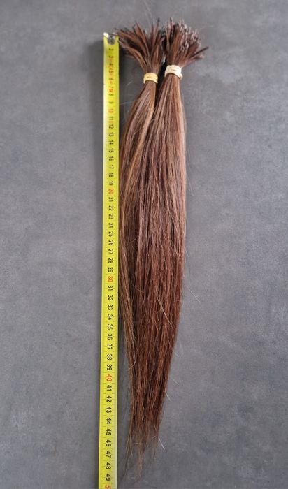 Włosy rosyjskie ok 45cm brąz około 85g
