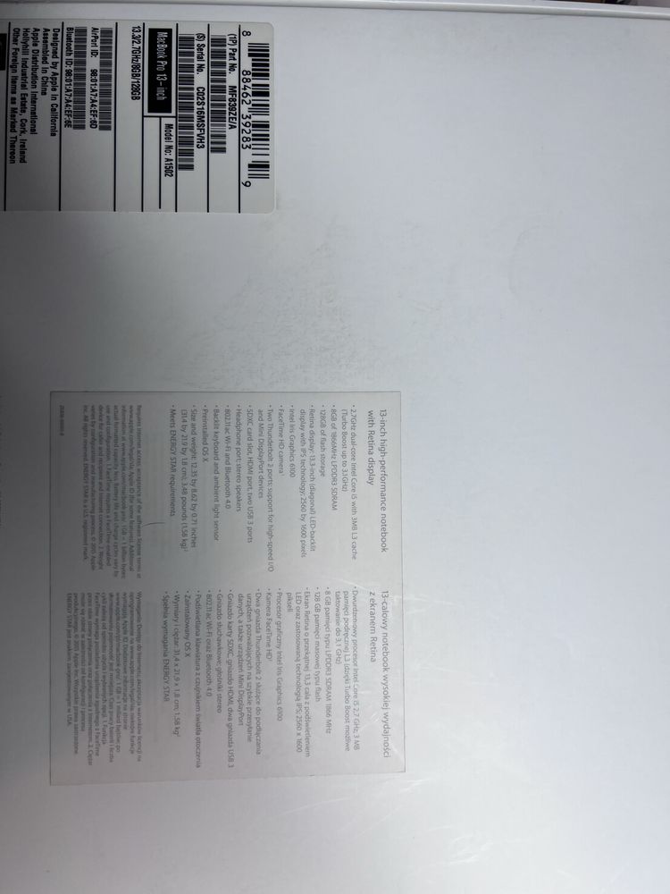Apple MacBook Pro 13.3'' Retina (MF839ZE/A)