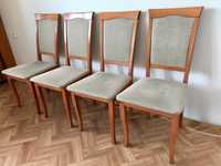 Krzesła drewniane tapicerowane 4 szt.